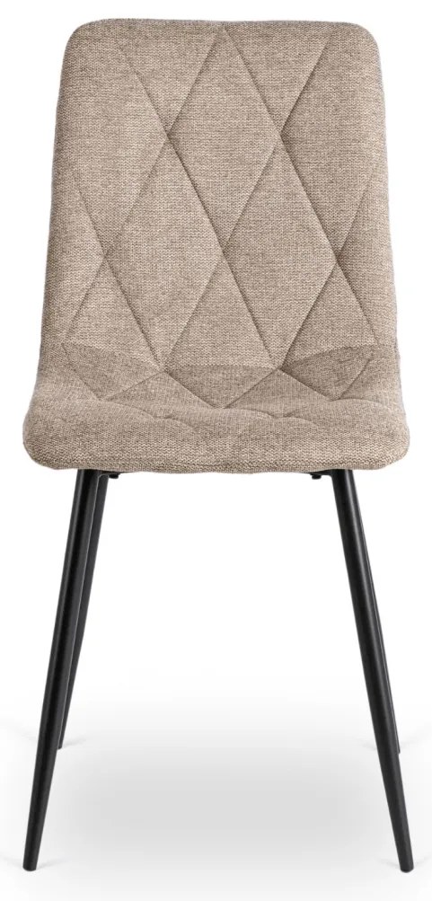 Étkezőszett HARRY asztal 102–142 cm artisan tölgy/fekete + 6 ROBIN 2 szék bézs