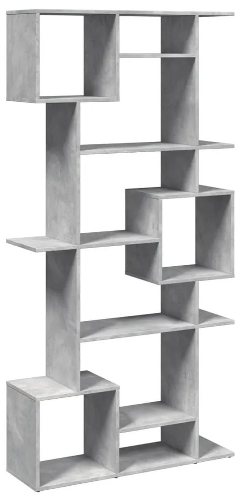 betonszürke szerelt fa könyvszekrény 92 x 29 x 188 cm