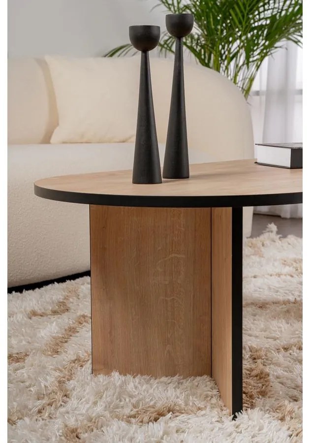 Dohányzóasztal Sable - Sapphire Oak, Fekete