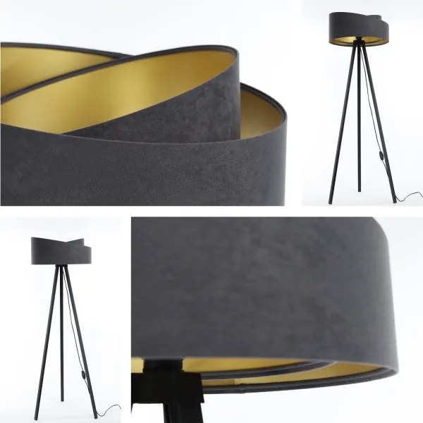 Állólámpa GALAXY 1xE27/60W/230V szürke/wenge