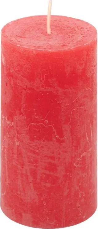 Rusztikus gyertyakészlet 10 cm Ø 5 cm 16 db piros
