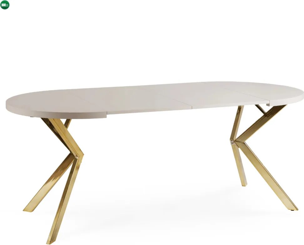 LUGO bővíthető étkezőasztal 90-190 cm kasmír/arany
