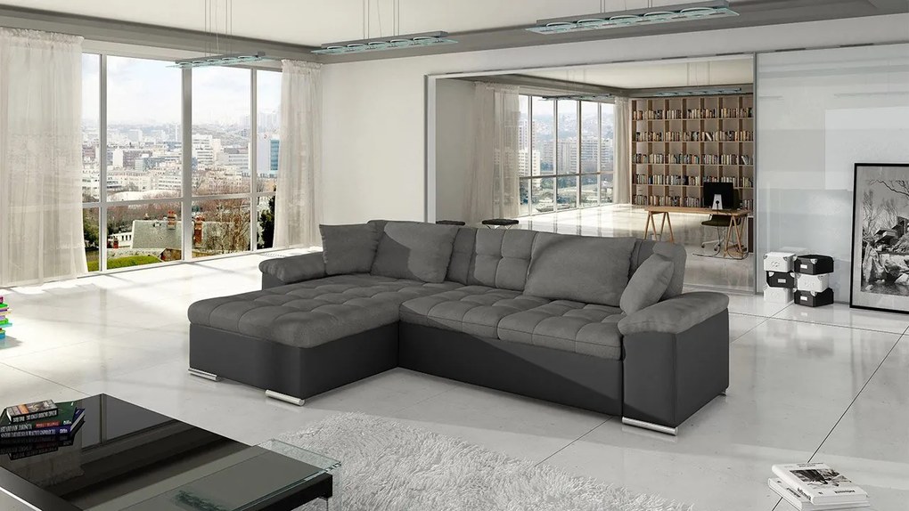 Sarok ülőgarnitúra Dante (J) (öko-bőr soft 011 + lawa 05). 1058527