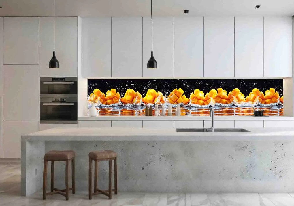 Wallplex konyhahátfal Mézédes Mangó (Méret: 60x240)