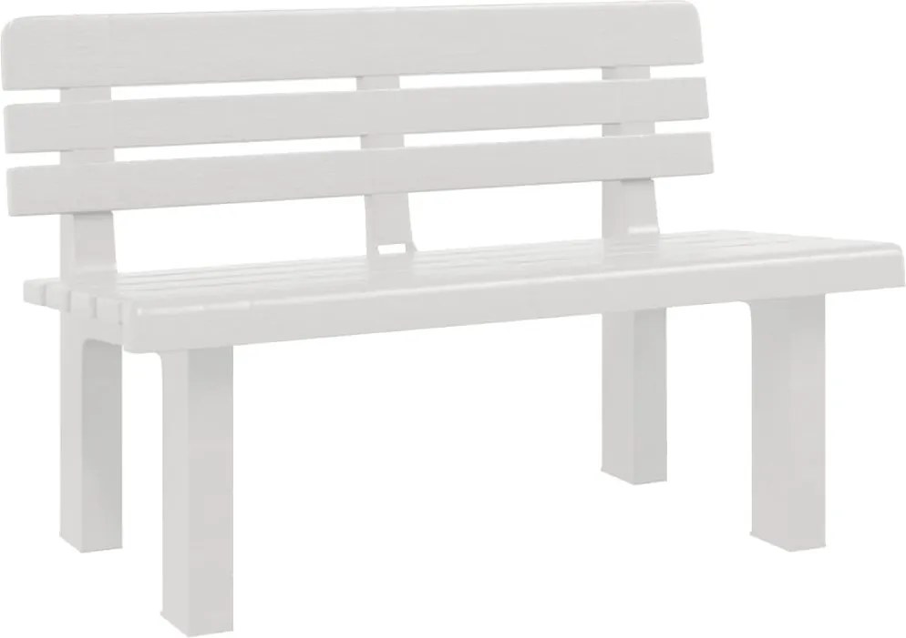 vidaXL fehér polipropilén kerti pad 110 x 52 x 71 cm