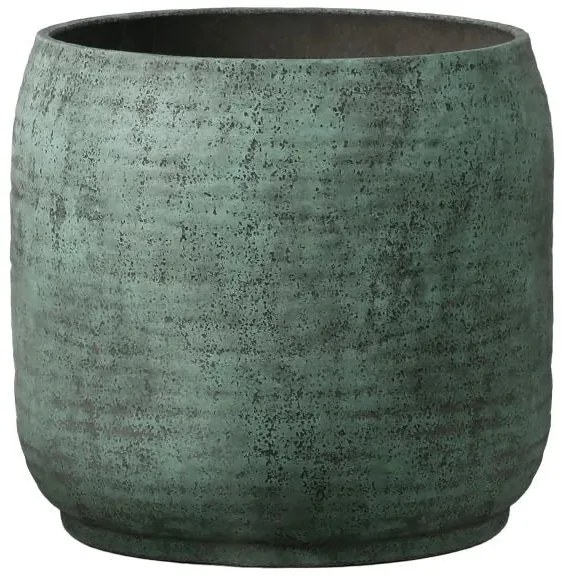 Cement óriás kaspó 55x50 cm antik zöld
