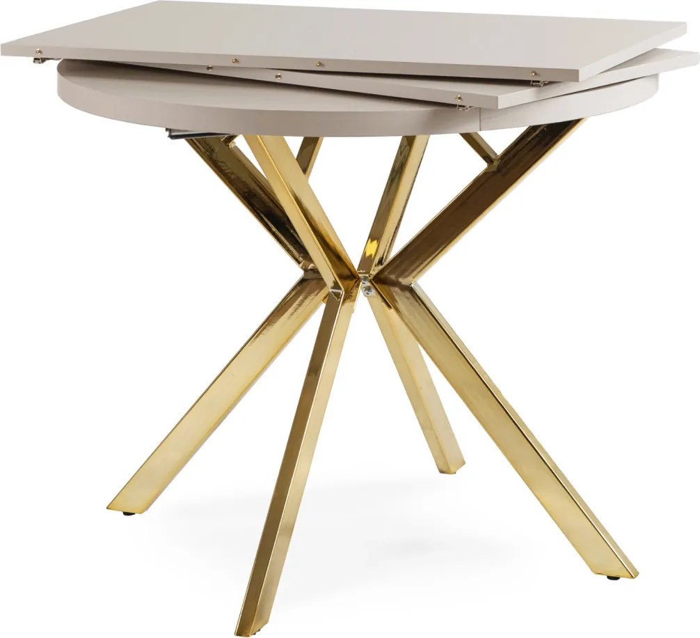 DORIAN asztal 80–160 cm, kasmír/arany
