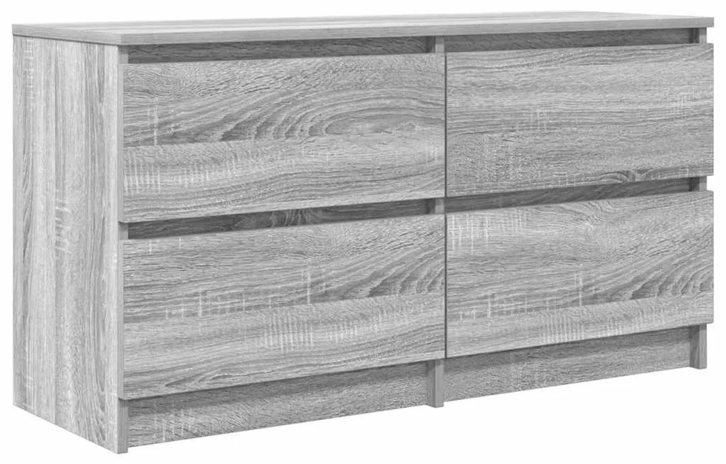 szürke sonoma színű szerelt fa TV-szekrény 100x35x54 cm