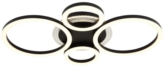 Globo 48039-40 LORETTA LED mennyezeti lámpa 40W, 35,5x53 cm, fekete