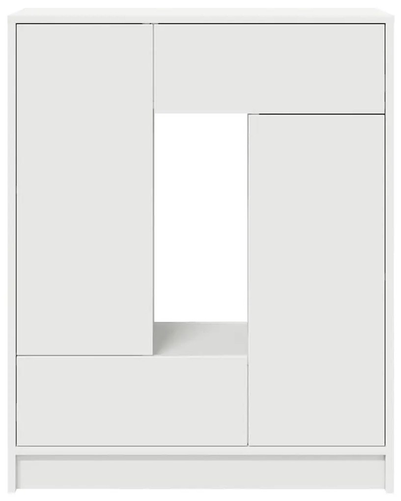 fehér komód fiókokkal és ajtókkal 73x31x90 cm