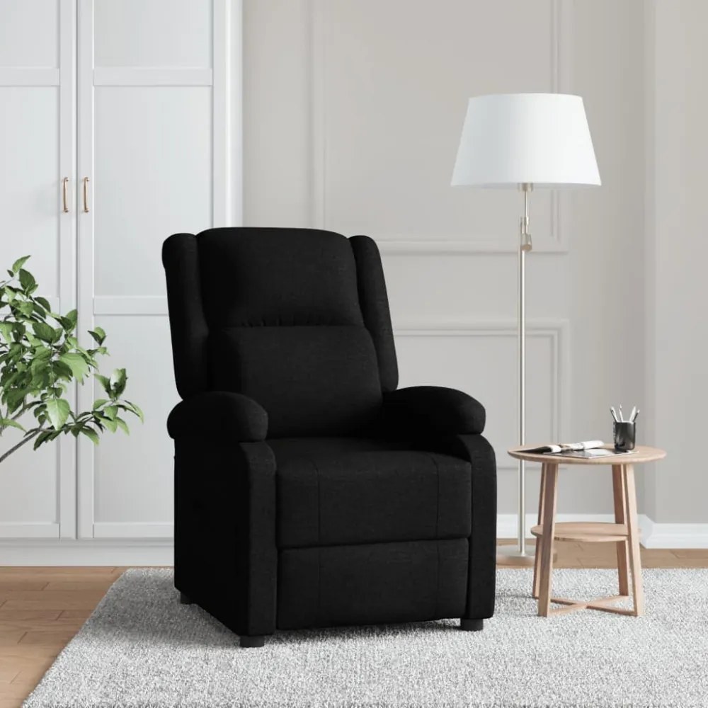 vidaXL fekete szövet dönthető fotel