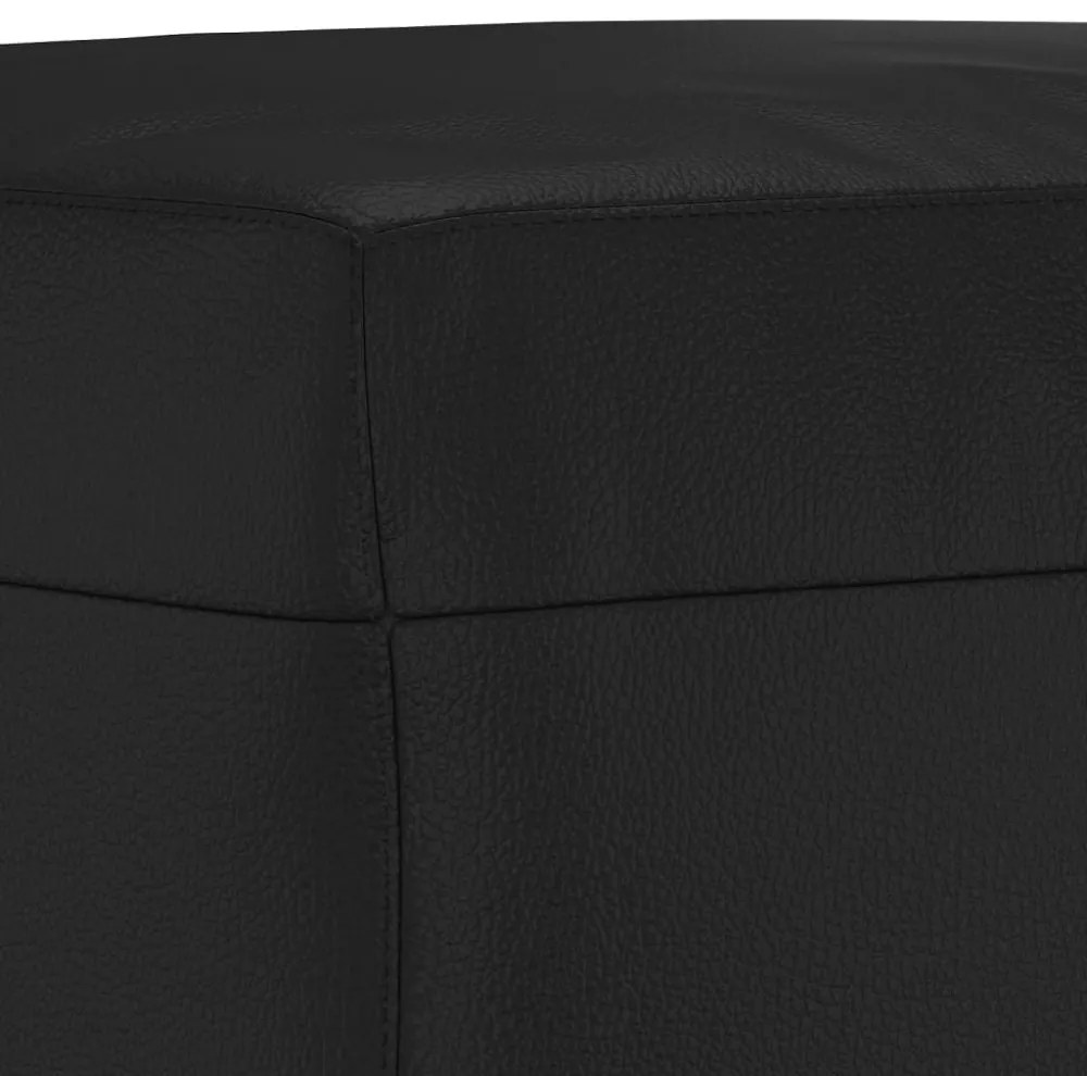 vidaXL fekete műbőr pad 100 x 35 x 41 cm