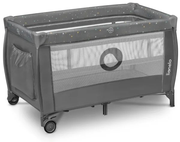 Lionelo - Utazóágy STEFI PLUS, szürke/többszínű