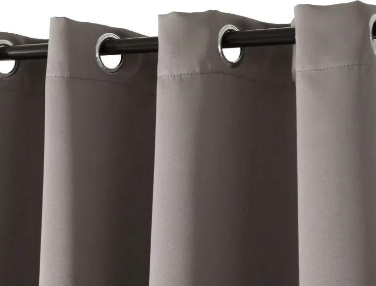OXFORD szürkésbarna függöny 140x270 cm Felfüggesztés: Hullámos sínszalag