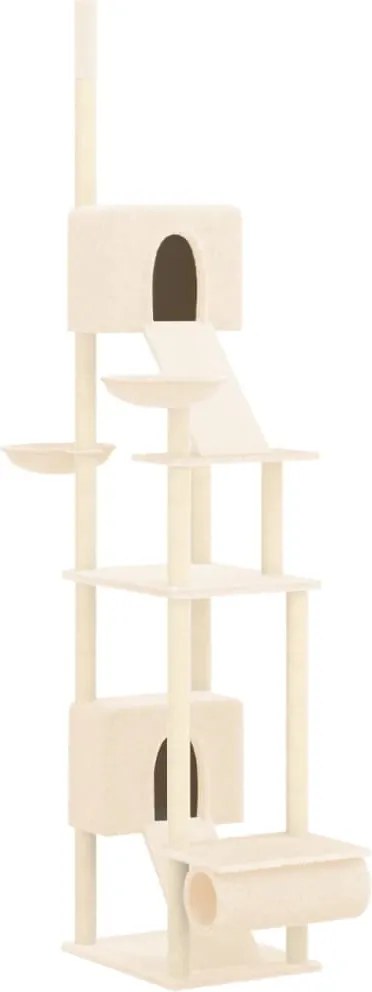 vidaXL krémszínű plafonig érő kaparófa 277-303 cm