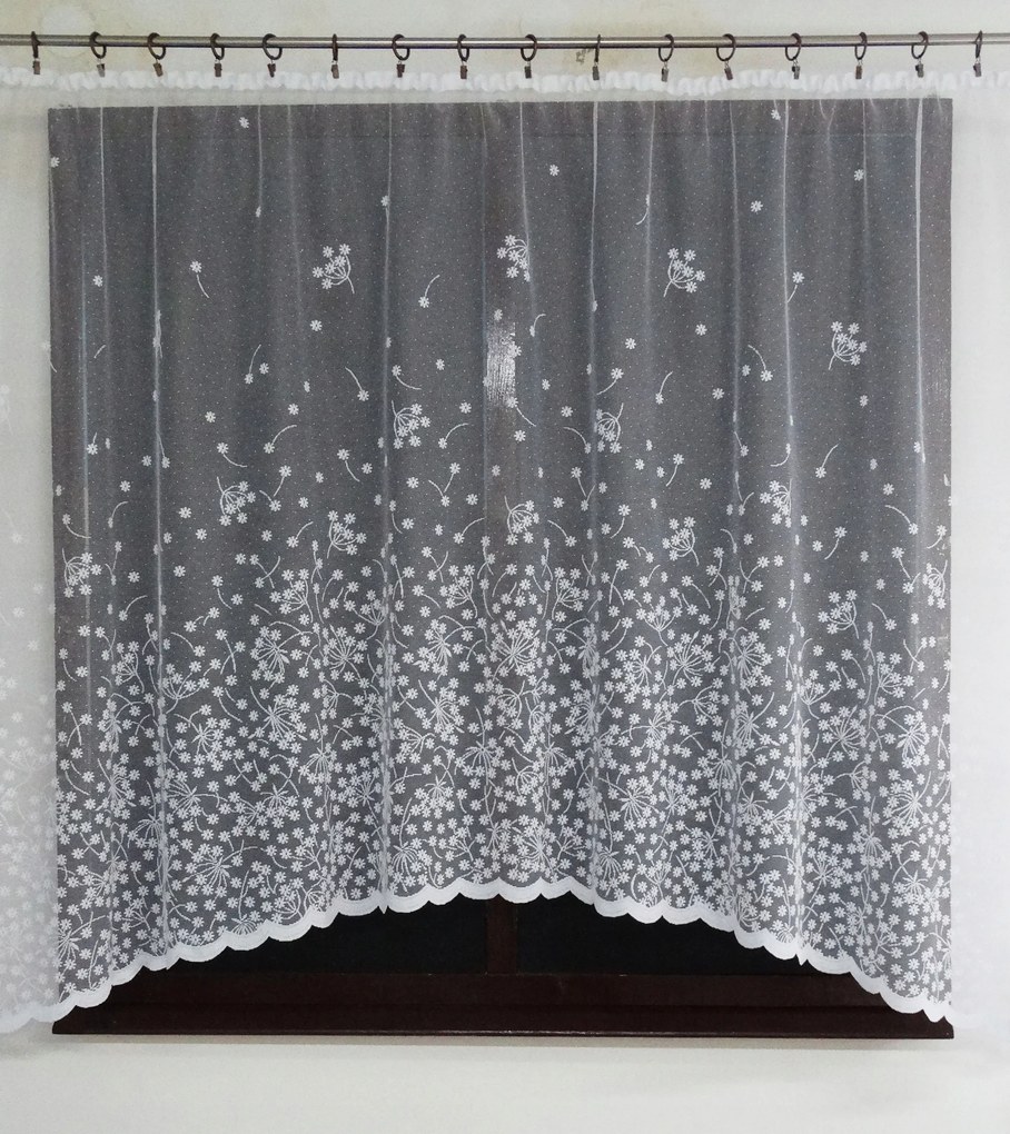 Mg Függöny 4614 Fehér Ív 270X115 kész szalaggal