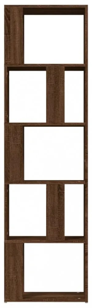 barna tölgy színű szerelt fa könyvszekrény 45 x 24 x 160 cm