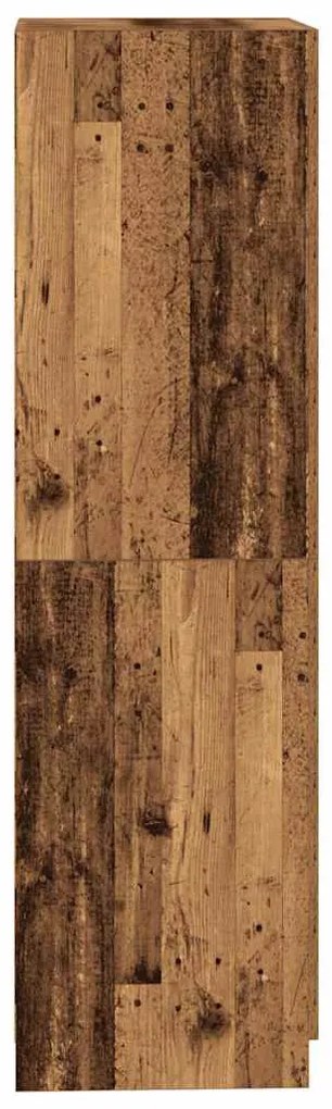 vidaXL antik fa színű szerelt fa ruhásszekrény 90x52x200 cm
