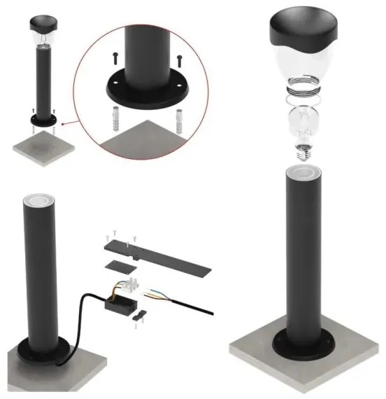 Kültéri fali lámpa ARTEO 1xE27/15W/230V IP44