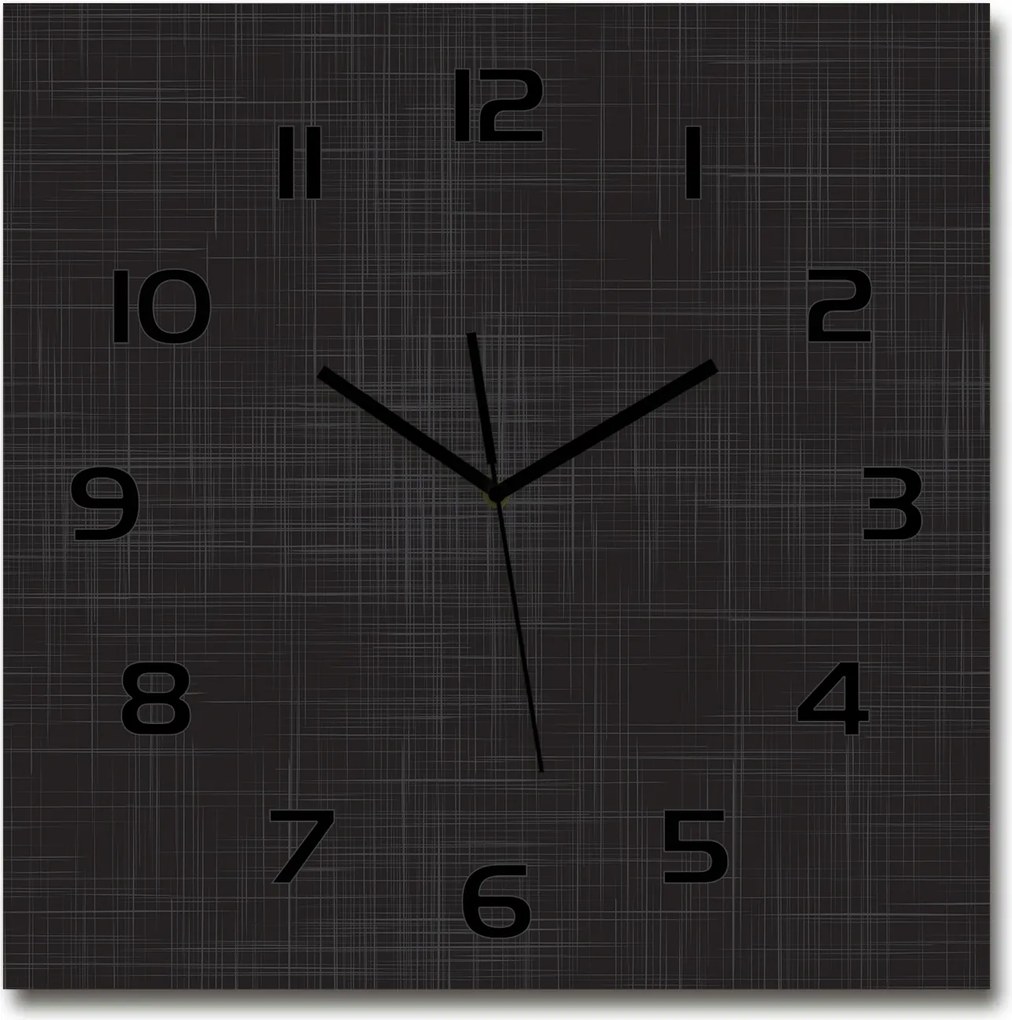 Üveg nagy lógó óra lenvászon textúra 60x60cm