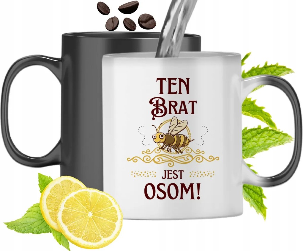 Mágikus Bögre Testvérnek Fekete Színváltós, fényképes nyomattal