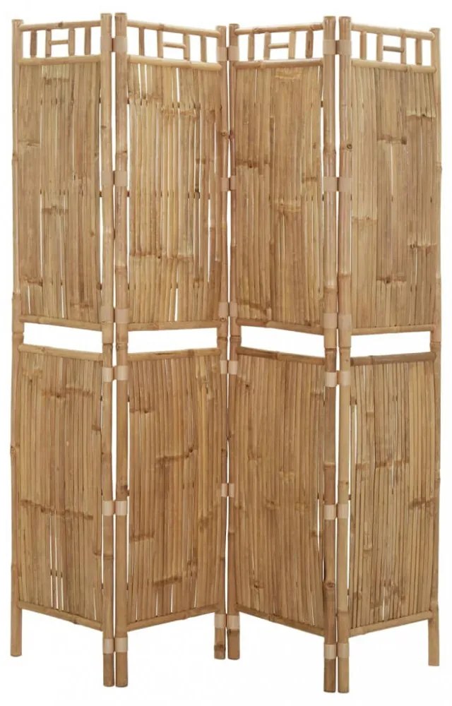 4 paneles bambusz térelválasztó 160 x 180 cm