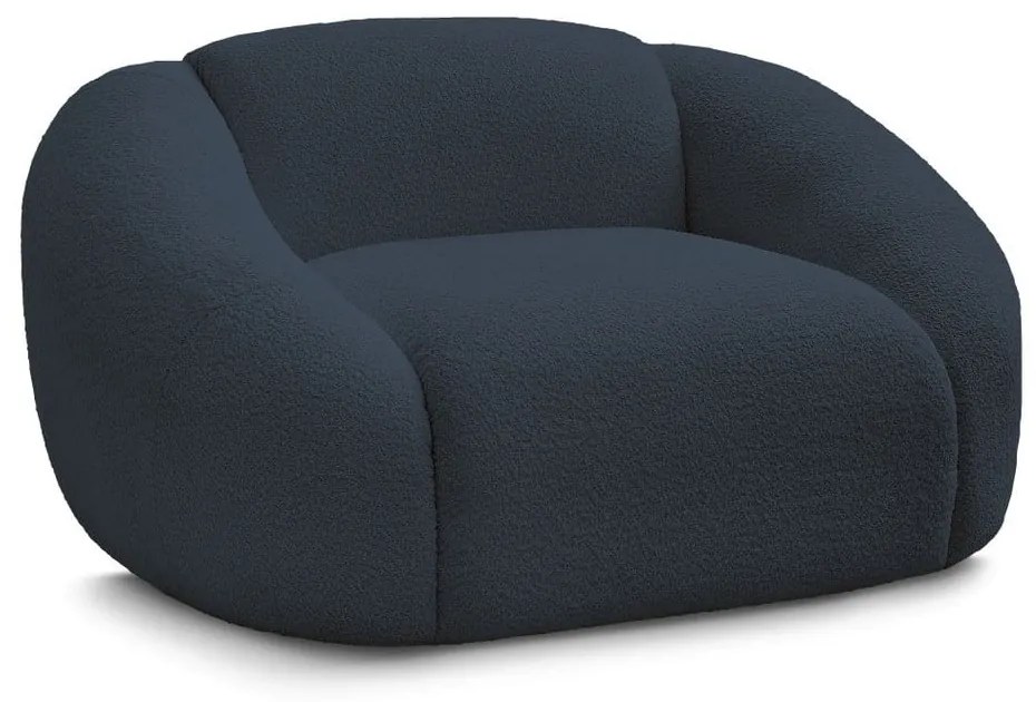 Sötétkék buklé fotel Tina – Bobochic Paris