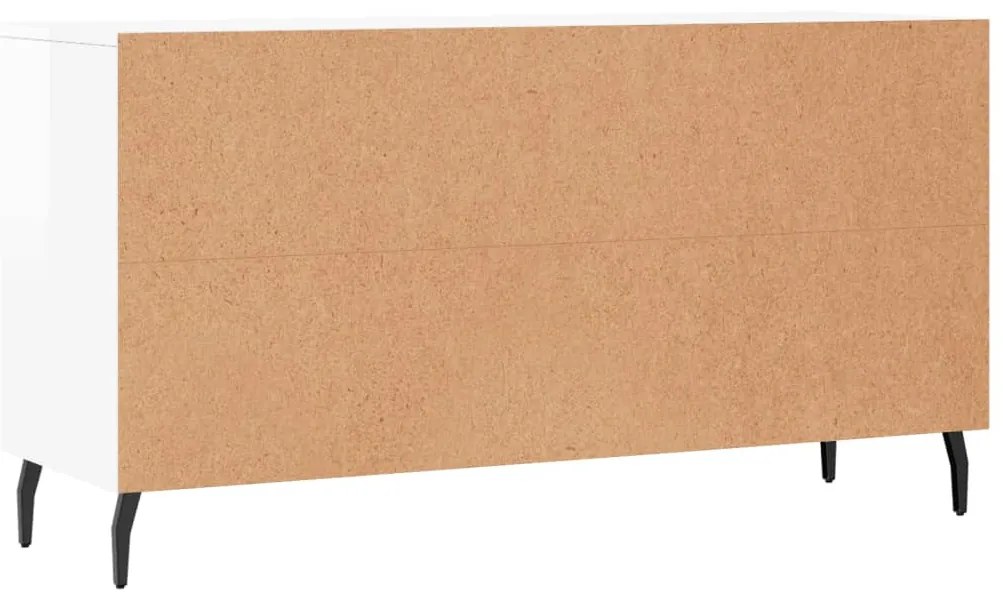 vidaXL magasfényű fehér szerelt fa cipőpolc 102x35x55 cm