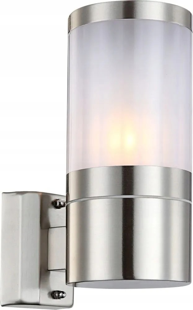 Kültéri fali lámpa Xeloo rozsdamentes acél opál IP44 Globo