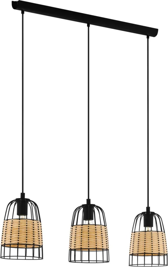 EGLO 43313 ANWICK Többágú Függesztett Lámpa Barna, Fekete E27 IP20