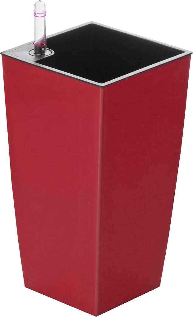 G21 önöntöző kaspó Linea mini 26 cm, piros