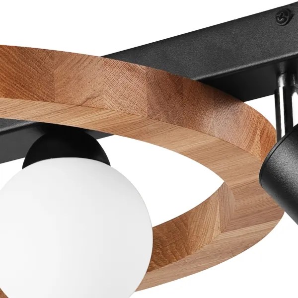 Spotlámpa OTIS 3xG9/5W/230V + 1xE27/15W/230V tölgy