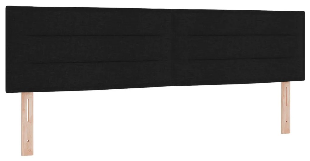 vidaXL Boxspring Ágy Matraccal Fekete 180x200 cm Szövet