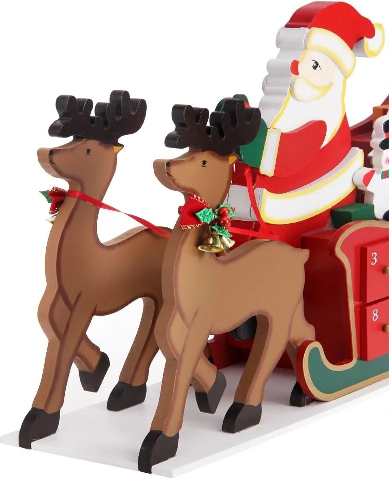 NIKOLAS adventi naptár, 52x31x13cm, színes Spielwerk