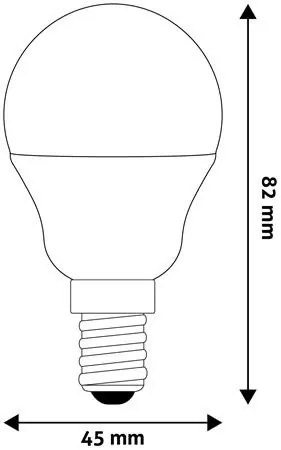 LED izzó, E14, kisgömb, G45, 6,5W, 806lm, 3000K, AVIDE (AVLED025)