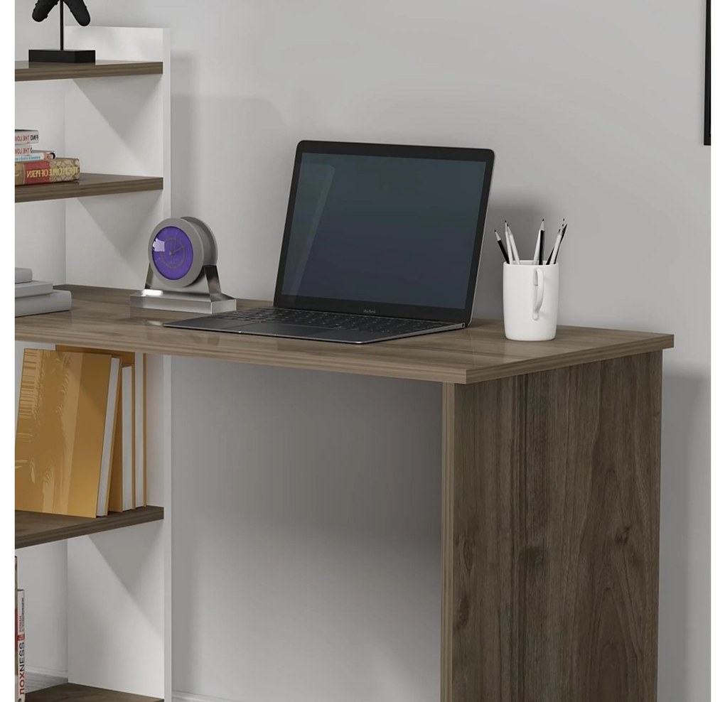PC asztal Nomive (dió + fehér) . 1094918