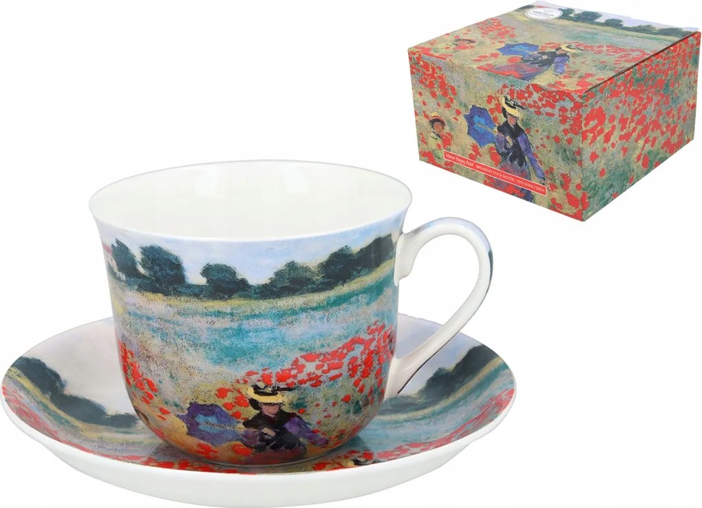 Monet uzsonnás csésze csészealjjal 450 ml