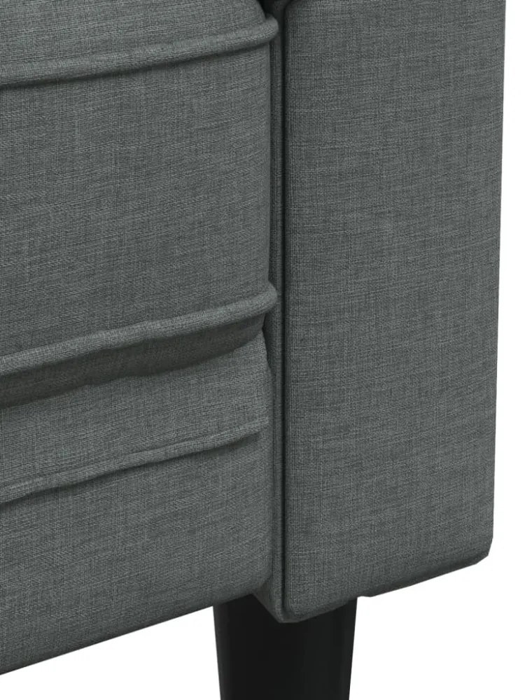 sötétszürke szövet Chesterfield kanapé