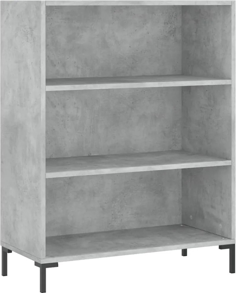 vidaXL betonszürke szerelt fa könyvespolc 69,5 x 32,5 x 90 cm