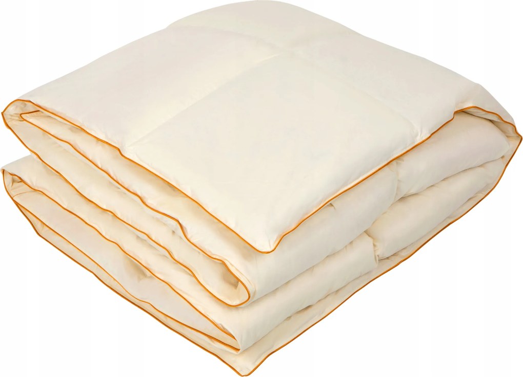 Pihe-puha paplan 155x200 Prémium egész éves, 70% pihe-puha, 100% ekrü pamut