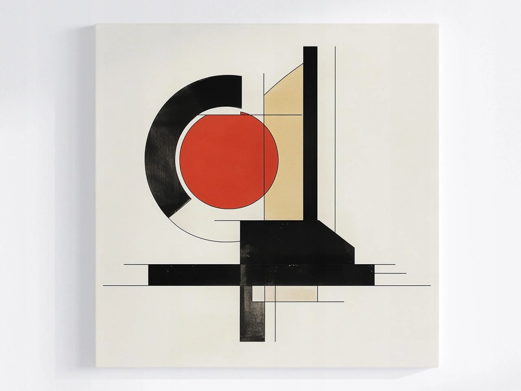 Vászonkép Canvas Grafika Geometria Kör Absztrakt Bauhaus 40x40