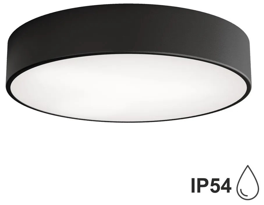 Brilagi Brilagi - Fürdőszobai mennyezeti lámpa CLARE 3xE27/24W/230V átm. 40 cm fekete IP54 BG0580