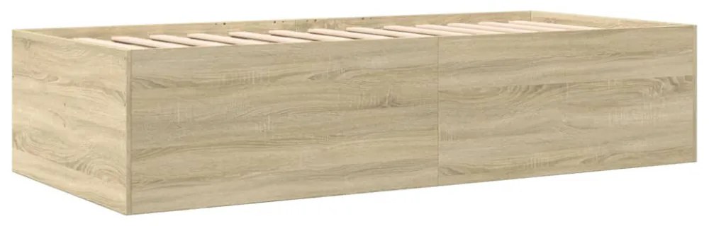 sonoma tölgy kanapéágy fiókkal matrac nélkül 75x190 cm
