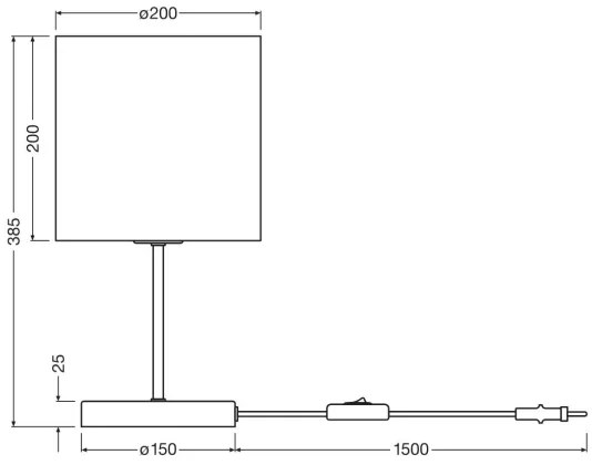 Ledvance - Asztali lámpa DECOR CARDBOARD 1xE27/15W/230V átm. 20 cm