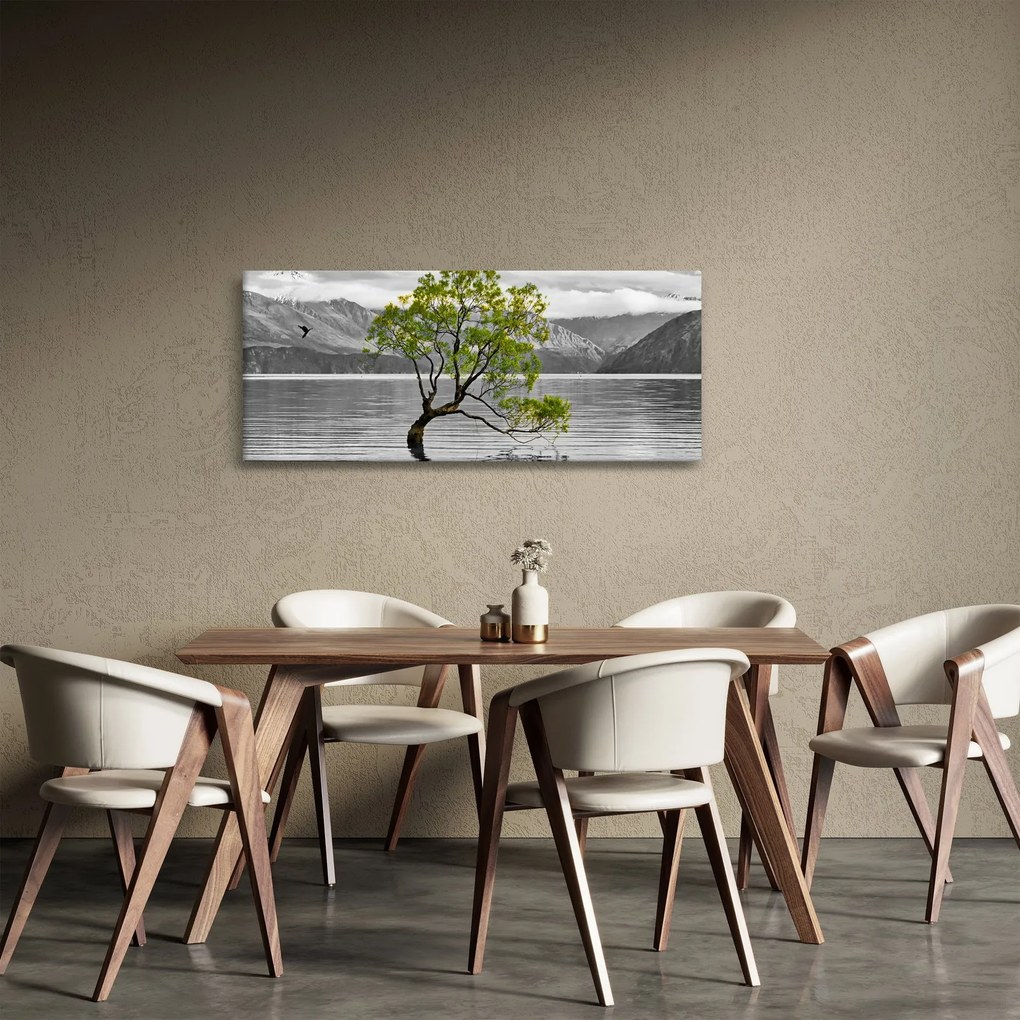 Fa képe a tó közepén (120x50 cm)