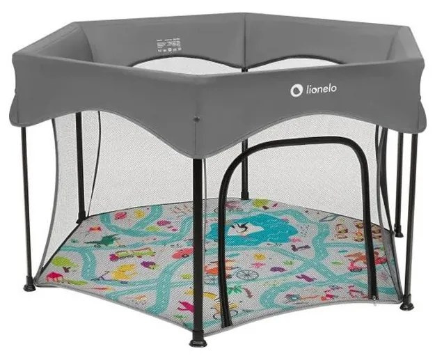 Lionelo - Játszókarám ROEL PLUS Szürke, többszínű