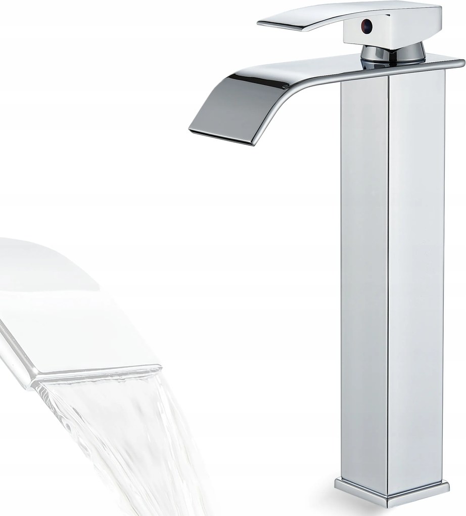 Mosdó csaptelep Asztali Króm Rivus Loft Magas Sárgaréz Szerelvény Plus