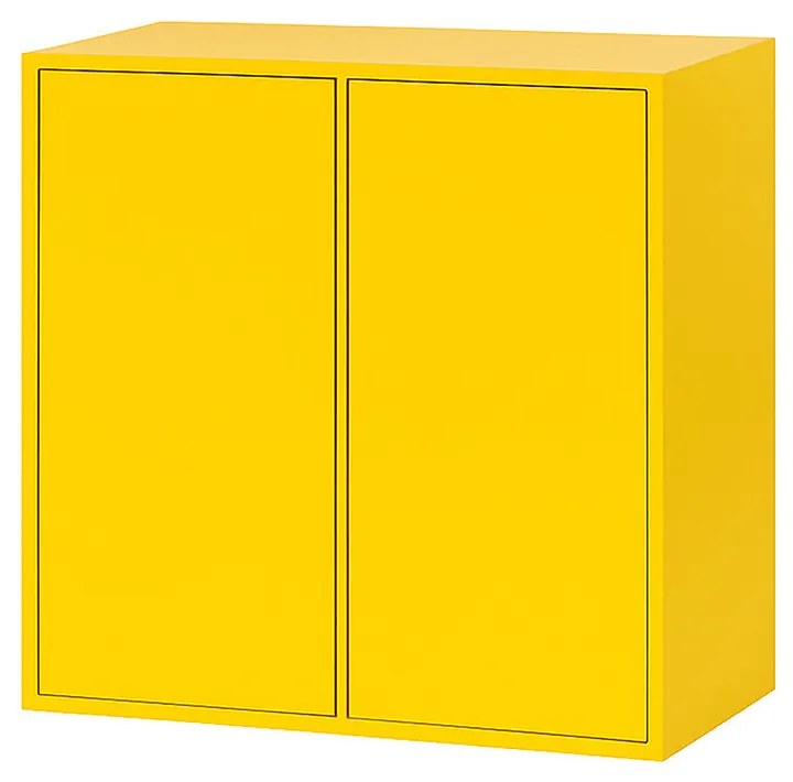 Boxie 2 ajtós fali szekrény 80x80x37 cm sárga