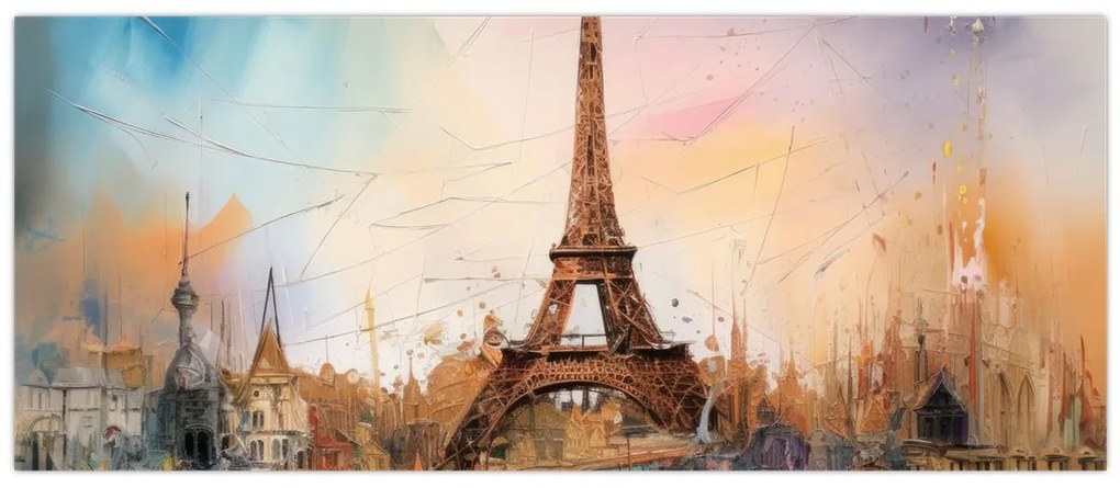 Kép - Az Eiffel-torony festménye (120x50 cm)