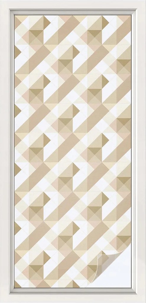 Öntapadós Ablakfólia Adatvédelem Háromszög mintás 50x116